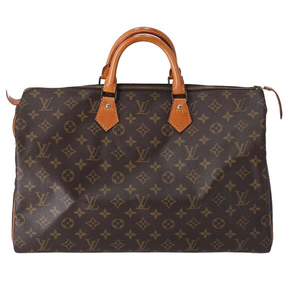 Louis Vuitton Speedy 40 Monogram Handbag M41522 Duffle Bag Brown - Picture 3 of 10